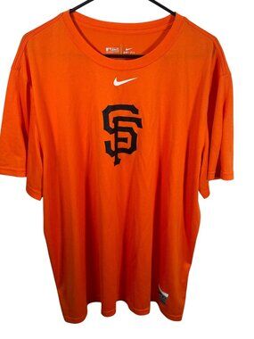 Nike San Francisco Giants Orange T-Shirt Mens 2XL Orange Logo MLB SS